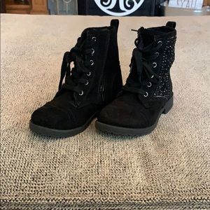 Black sparkle boots